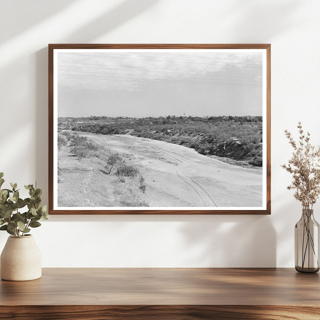 Wagon Tracks on Dry Colorado River Bed Texas May 1939
