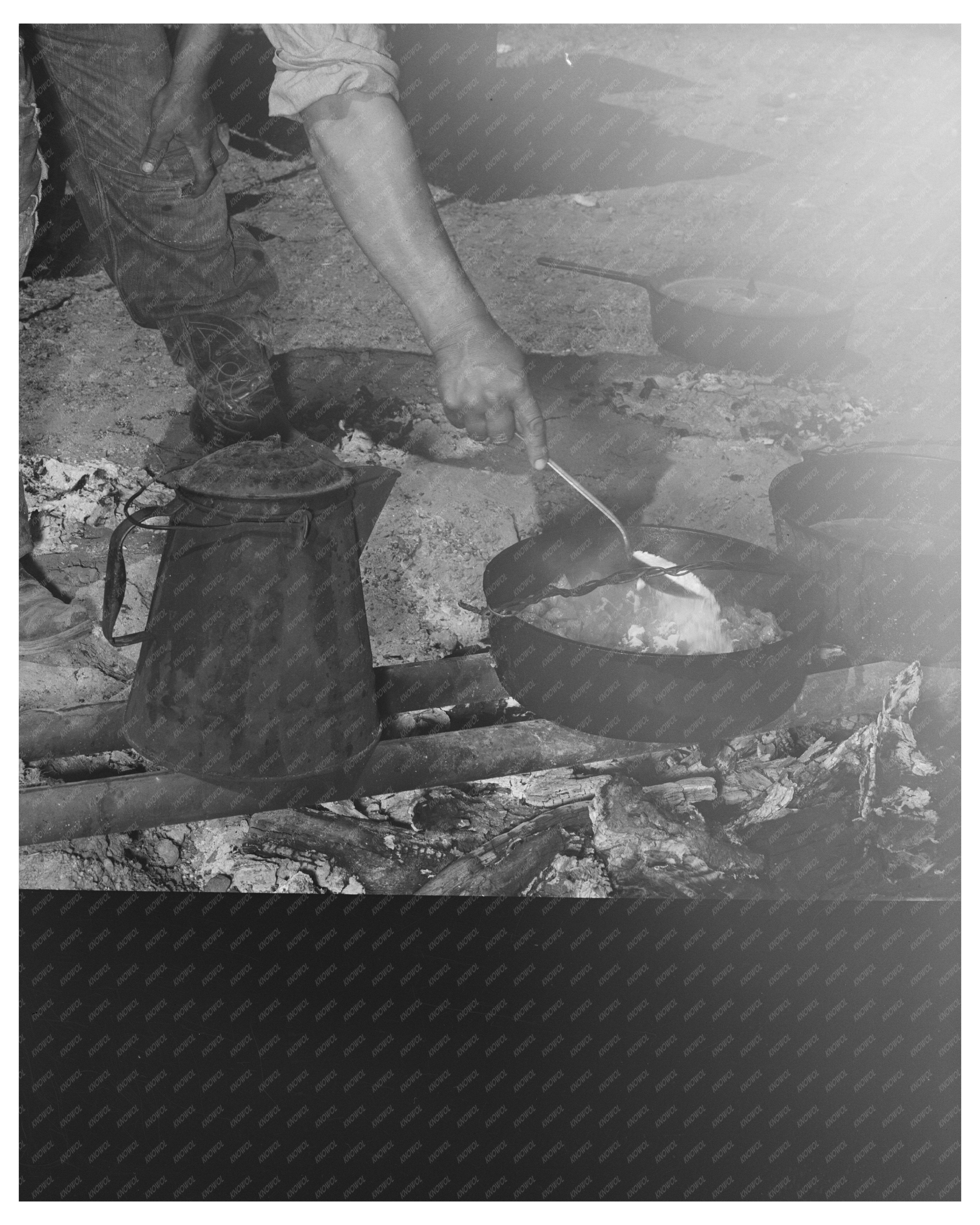 Camp Cook by Chuckwagon at Texas Ranch May 1939