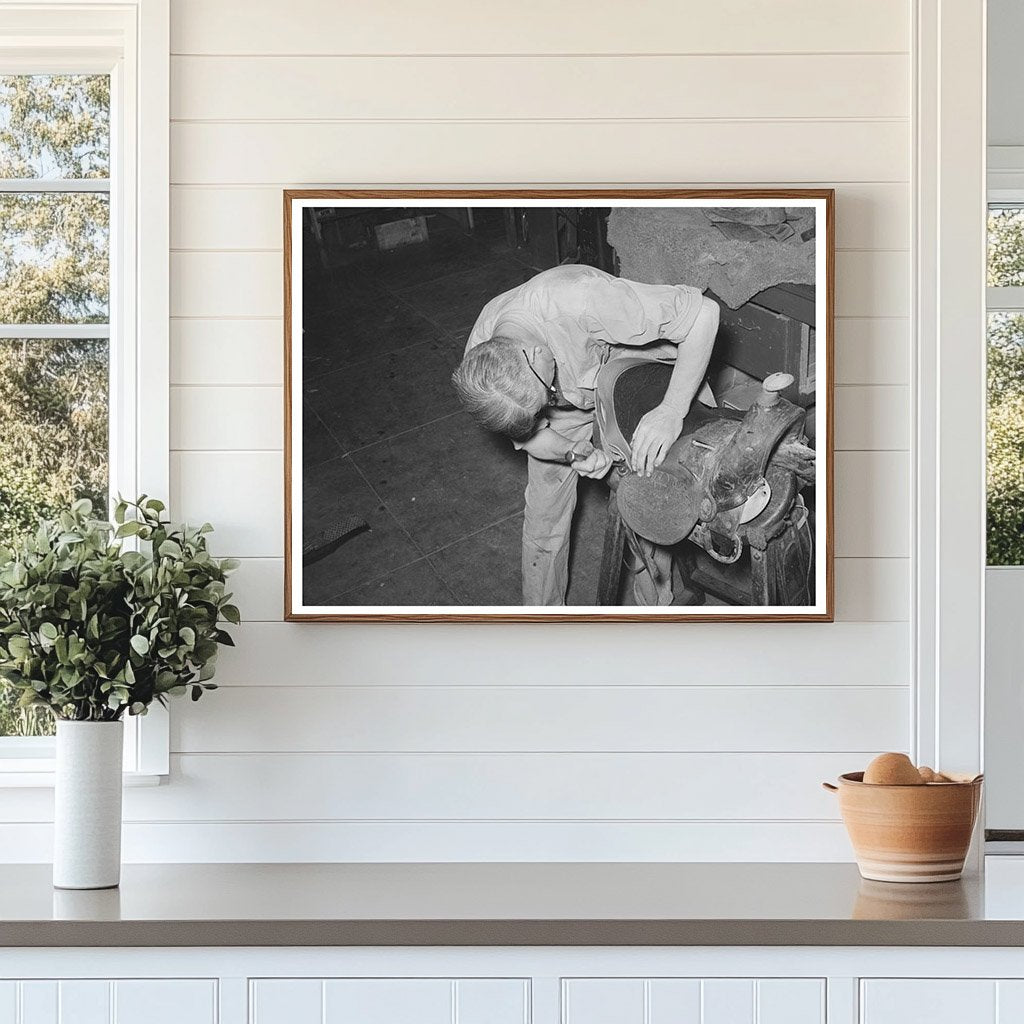 Saddle Shop in Alpine Texas May 1939 Vintage Photo