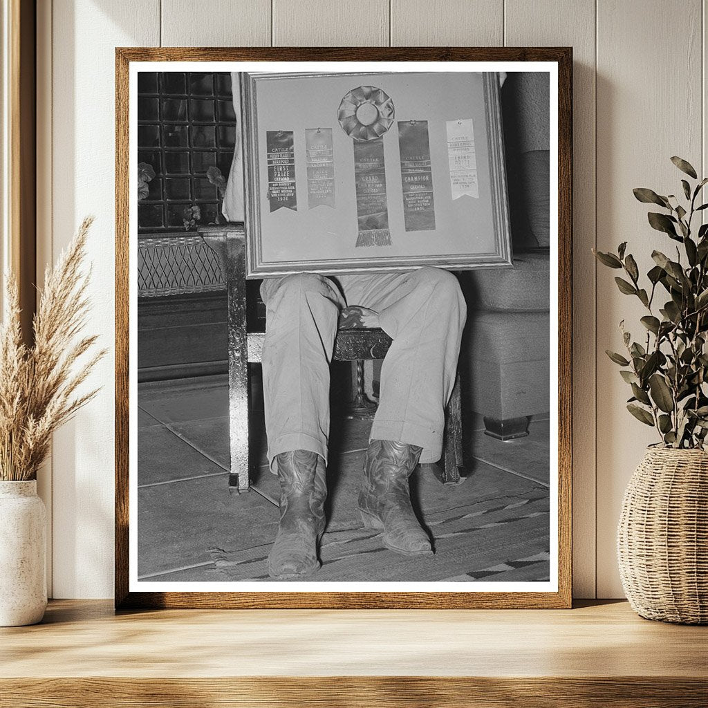 Henry Fletcher with Cattle Awards Marfa Texas May 1939