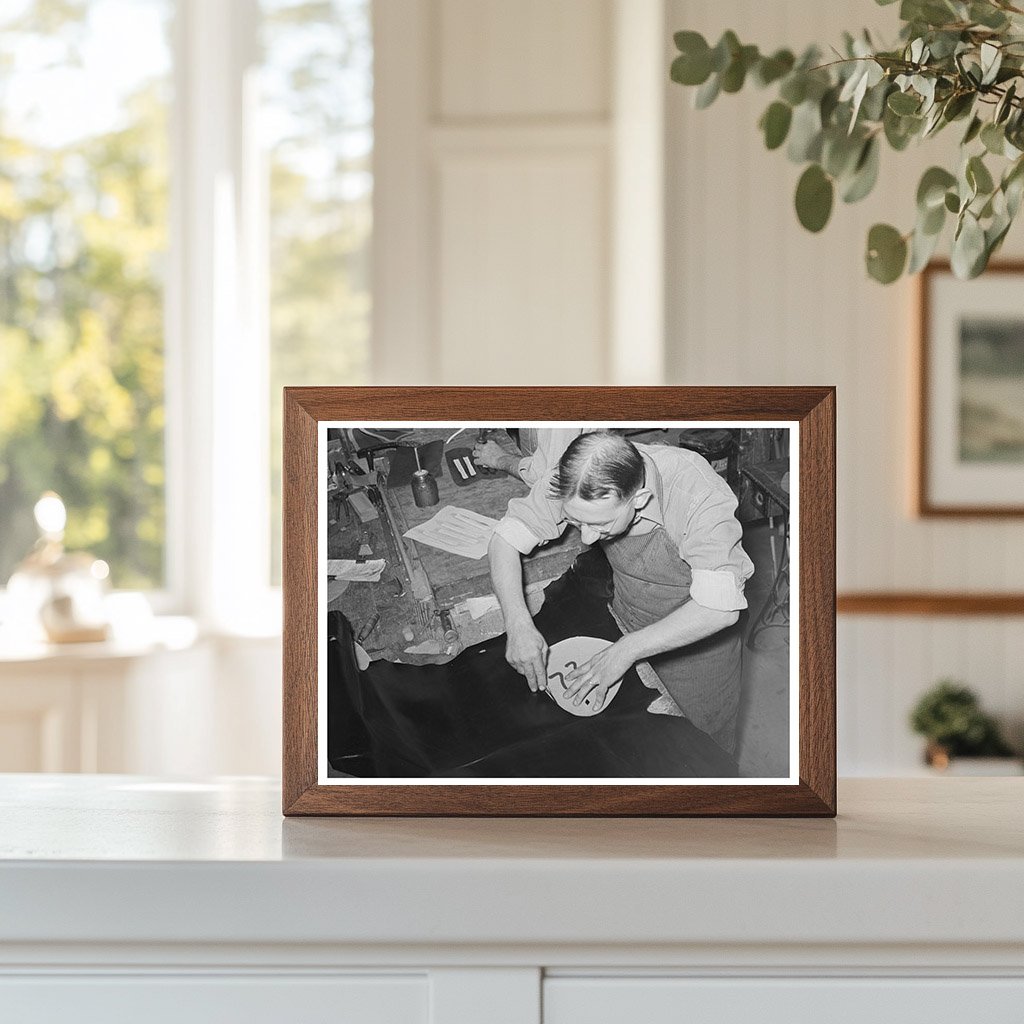Boot Shop in Alpine Texas 1939 Vintage Photograph