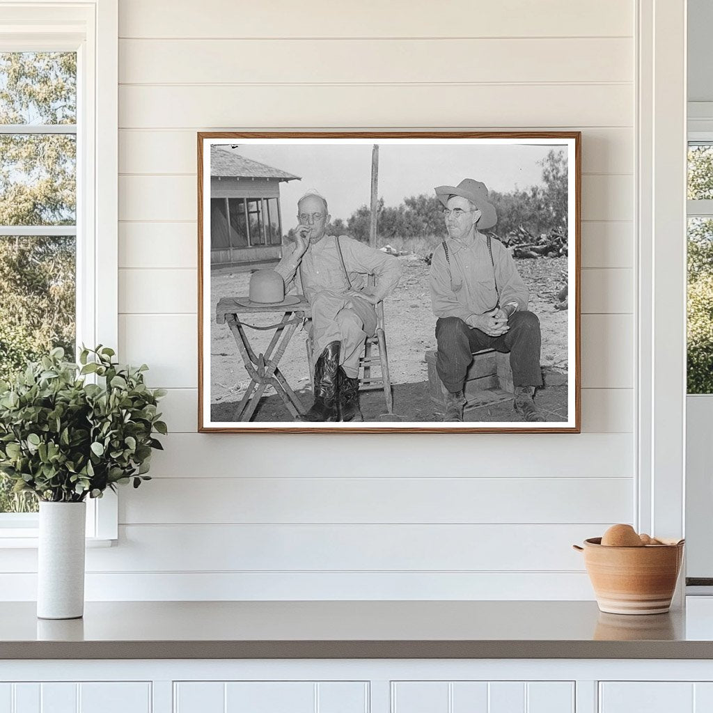 Foreman and Cowboy at SMS Ranch Chuck Wagon 1939