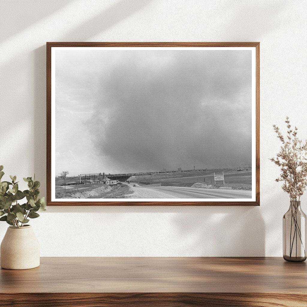 Dust Storm Over Lubbock Texas May 1939 Vintage Photograph