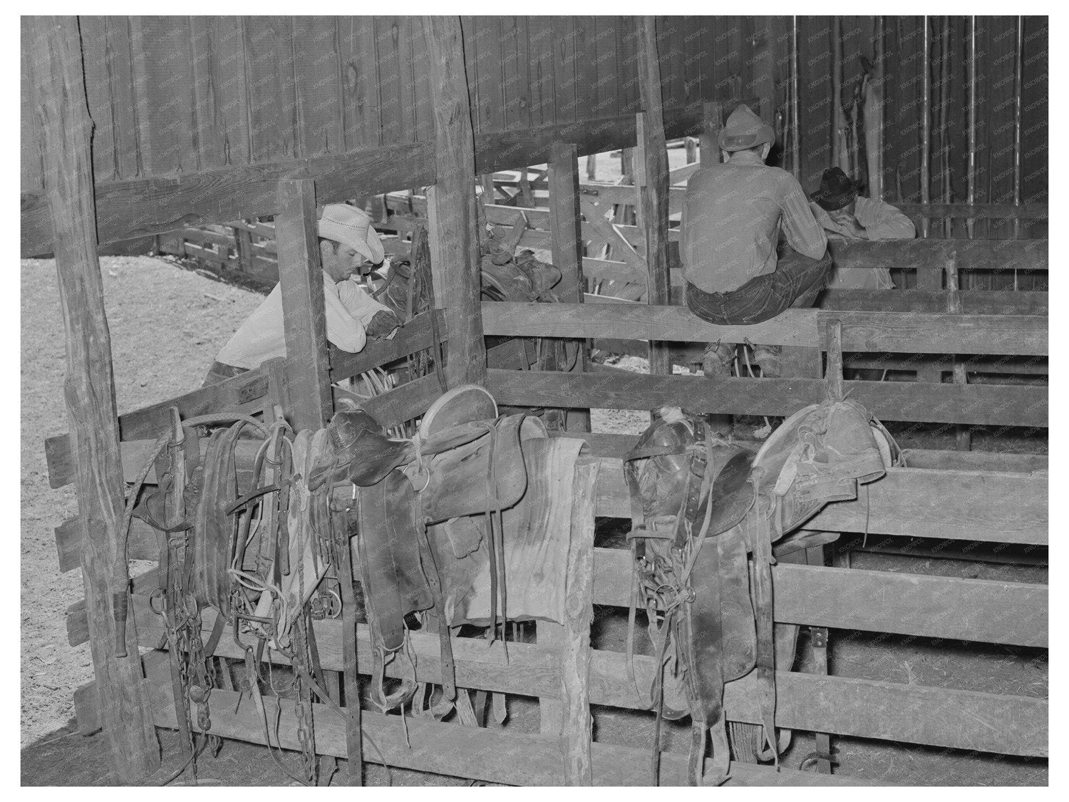 Saddle Room at SMS Ranch Spur Texas May 1939