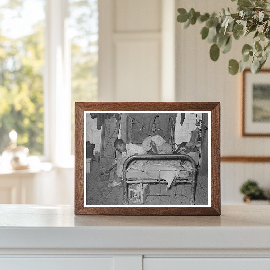 Agricultural Laborer Putting on Shoes Muskogee Oklahoma 1939