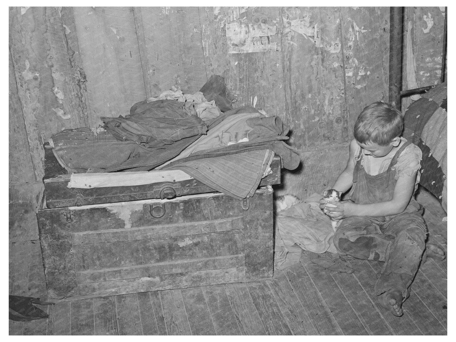 Migrant Family in Front of Shack Oklahoma June 1939