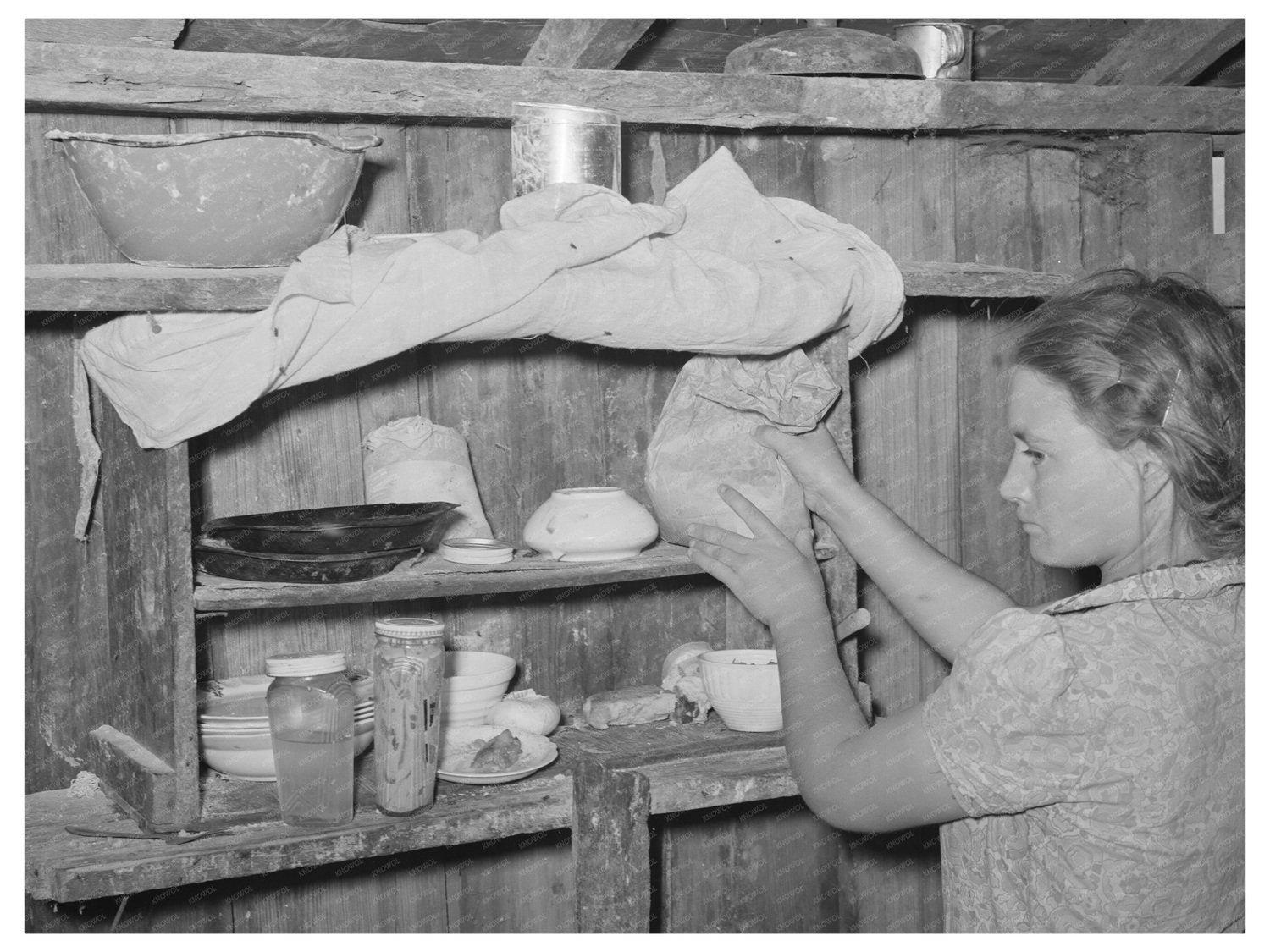 1939 Kitchen Cabinet of Agricultural Day Laborer Oklahoma