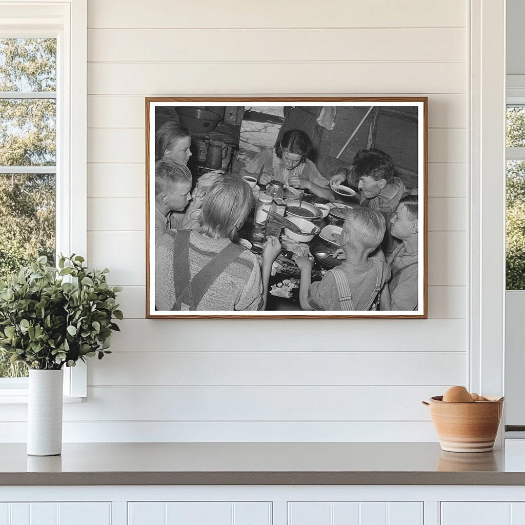 Family Dinner of Agricultural Laborers June 1939 Oklahoma