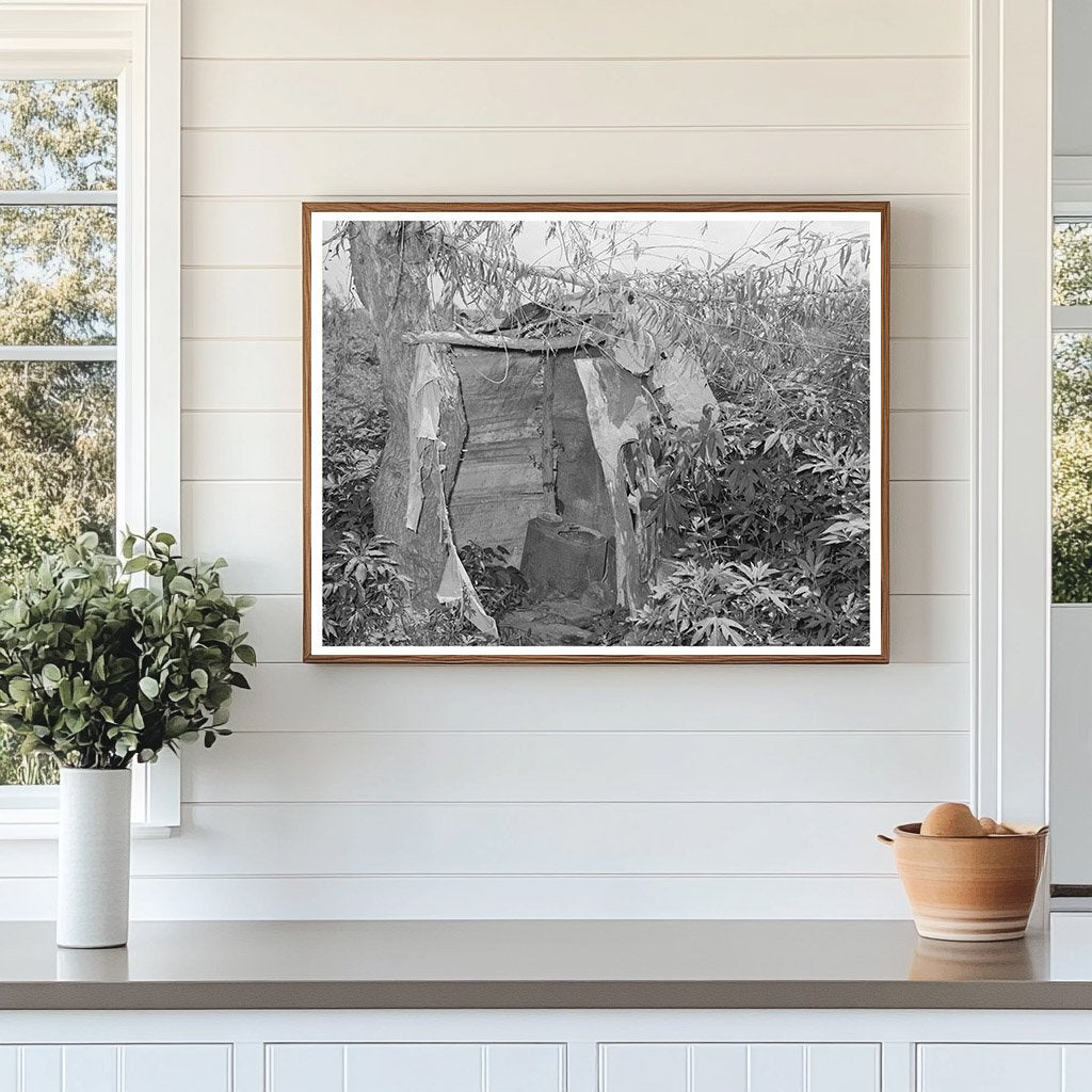 1939 Vintage Image of Agricultural Laborer Privy Oklahoma