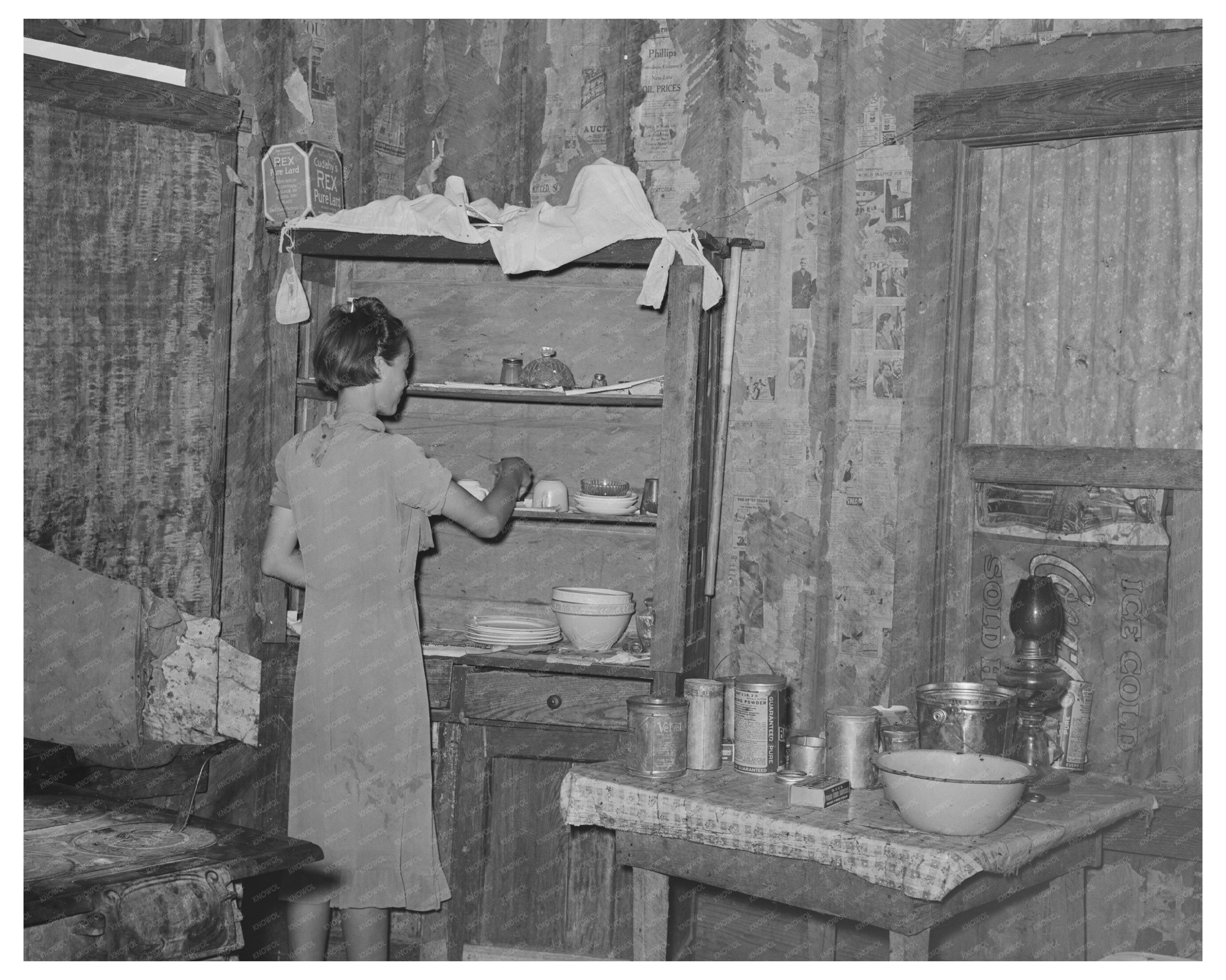 Tenant Farmer Kitchen Warner Oklahoma June 1939
