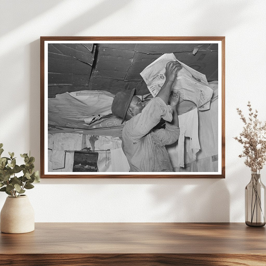 Muskogee Oklahoma Laborer Repapering House June 1939