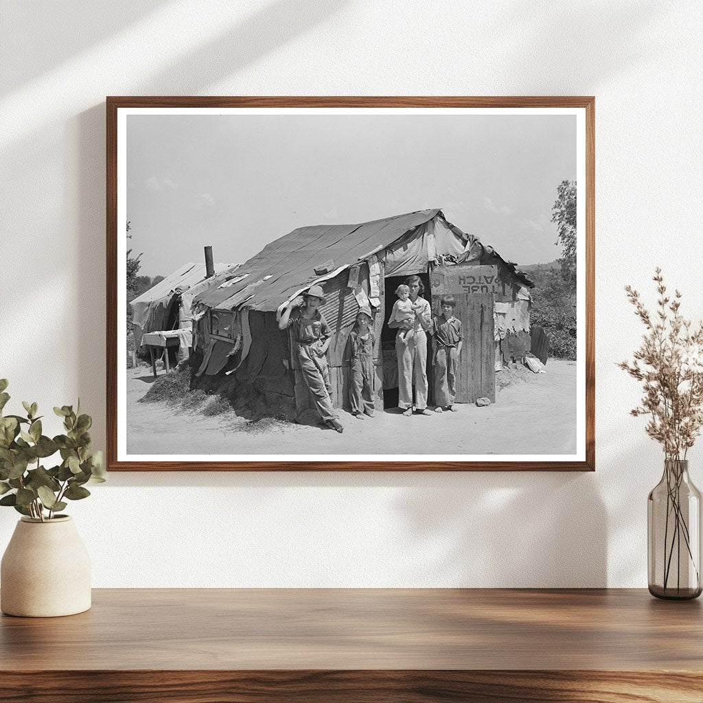 Migrant Family in Arkansas River Bottom June 1939