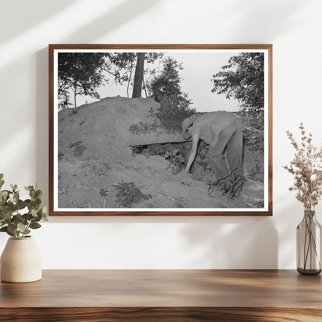 Migrant Boys in Storm Cellar Muskogee County Oklahoma 1939