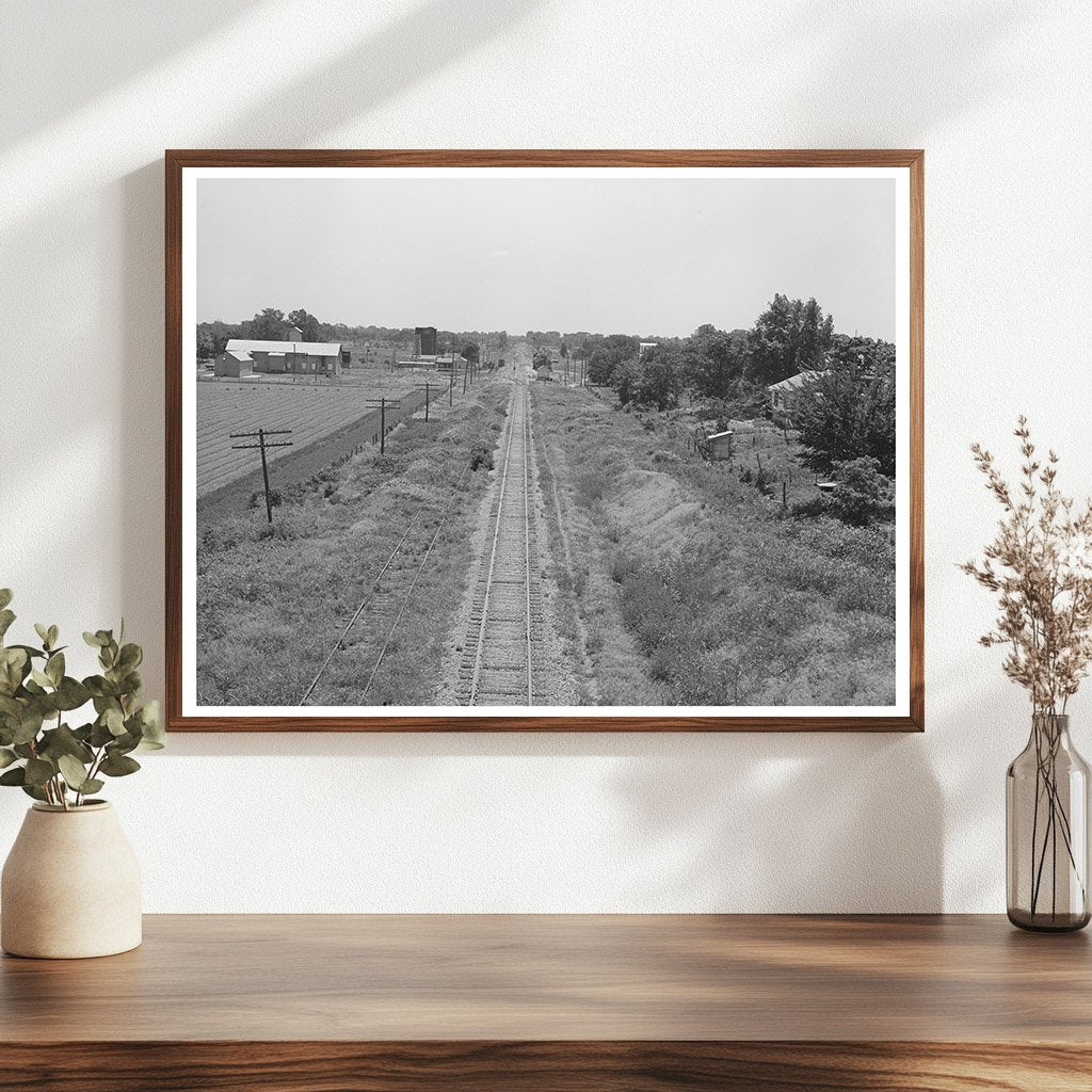 Railroad in Countryside Near Prague Oklahoma 1939