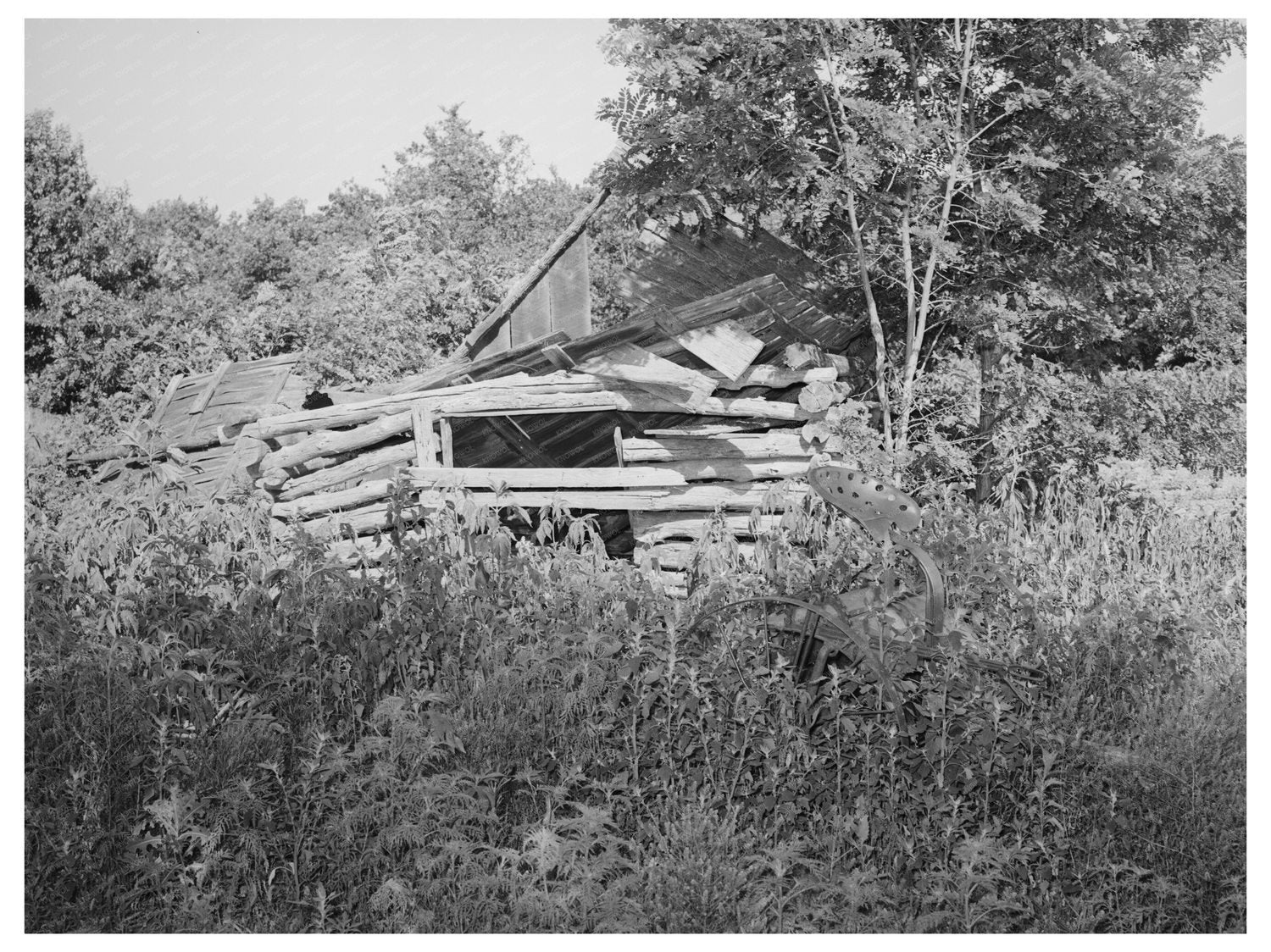 Abandoned Shed and Plow in Oklahoma June 1939