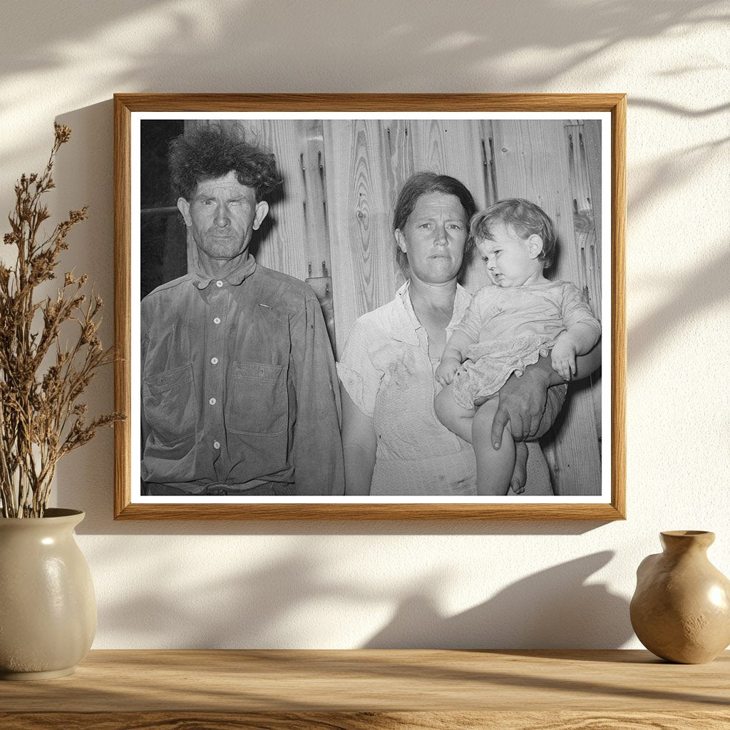 Vintage 1939 Photo of Migrant Worker Family in Oklahoma