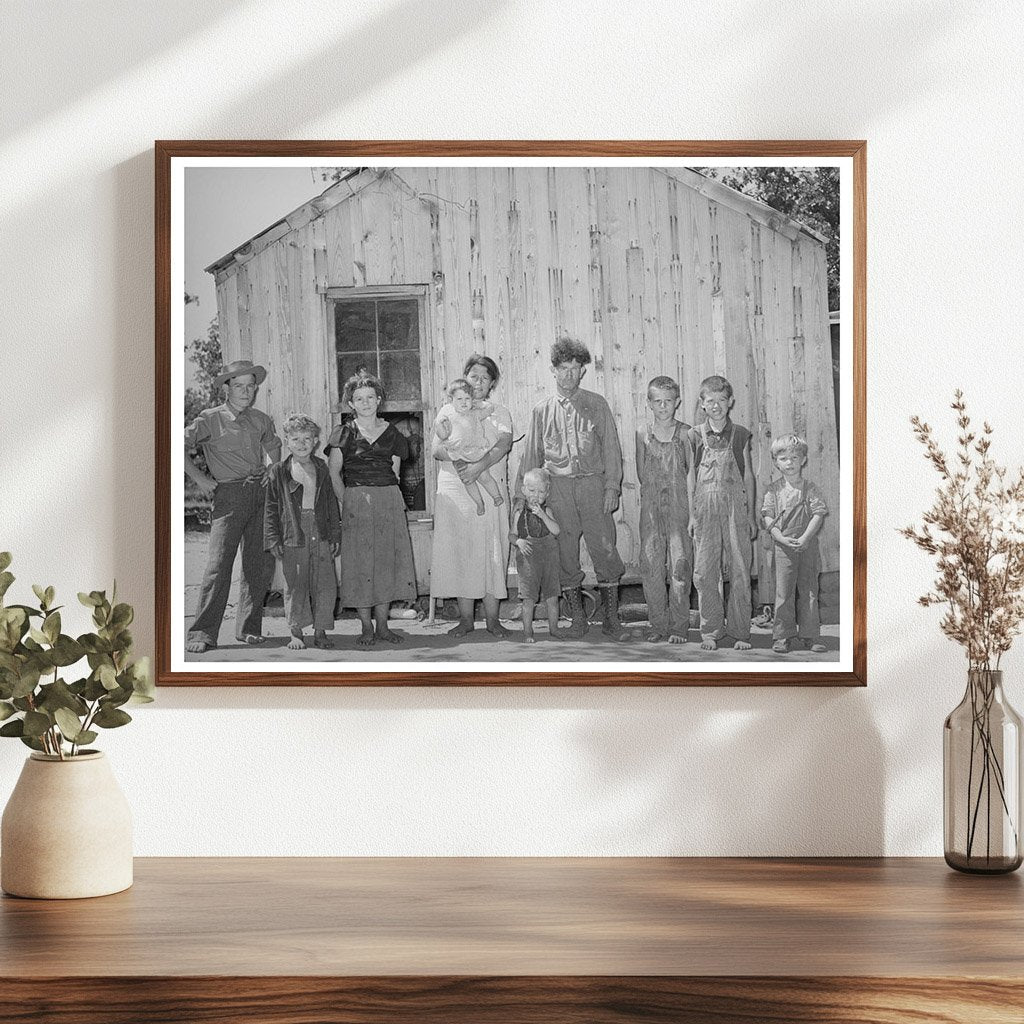 1939 Family of Agricultural Laborers in Oklahoma Shack