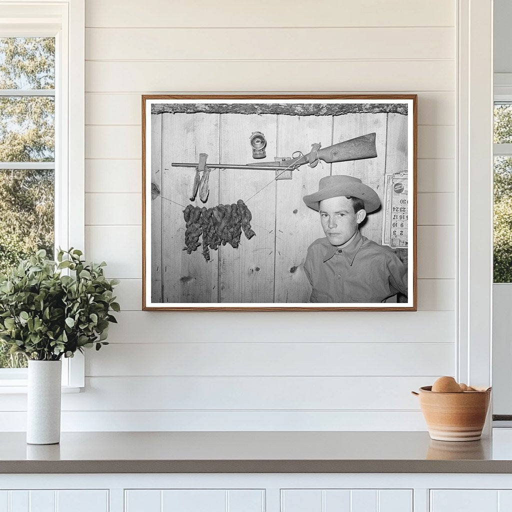 Son of Laborer with Rifle and Tobacco June 1939