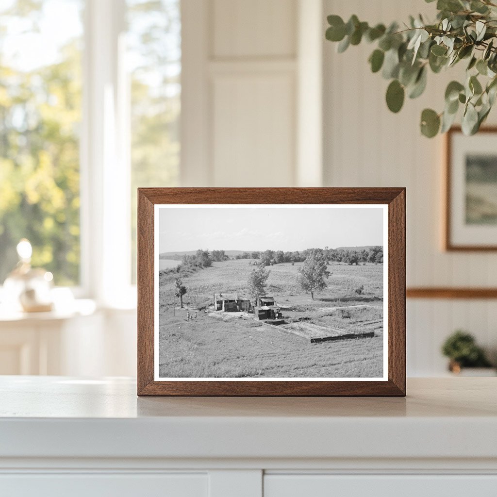 Vintage 1939 Photo of Laborers on Arkansas River Oklahoma
