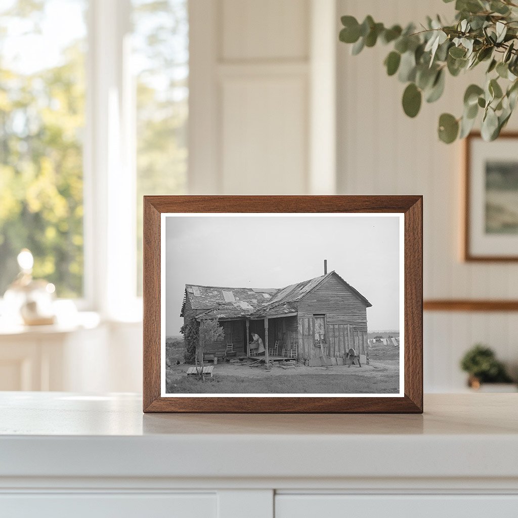 1939 Tenant Farmer House in Warner Oklahoma Vintage Photo