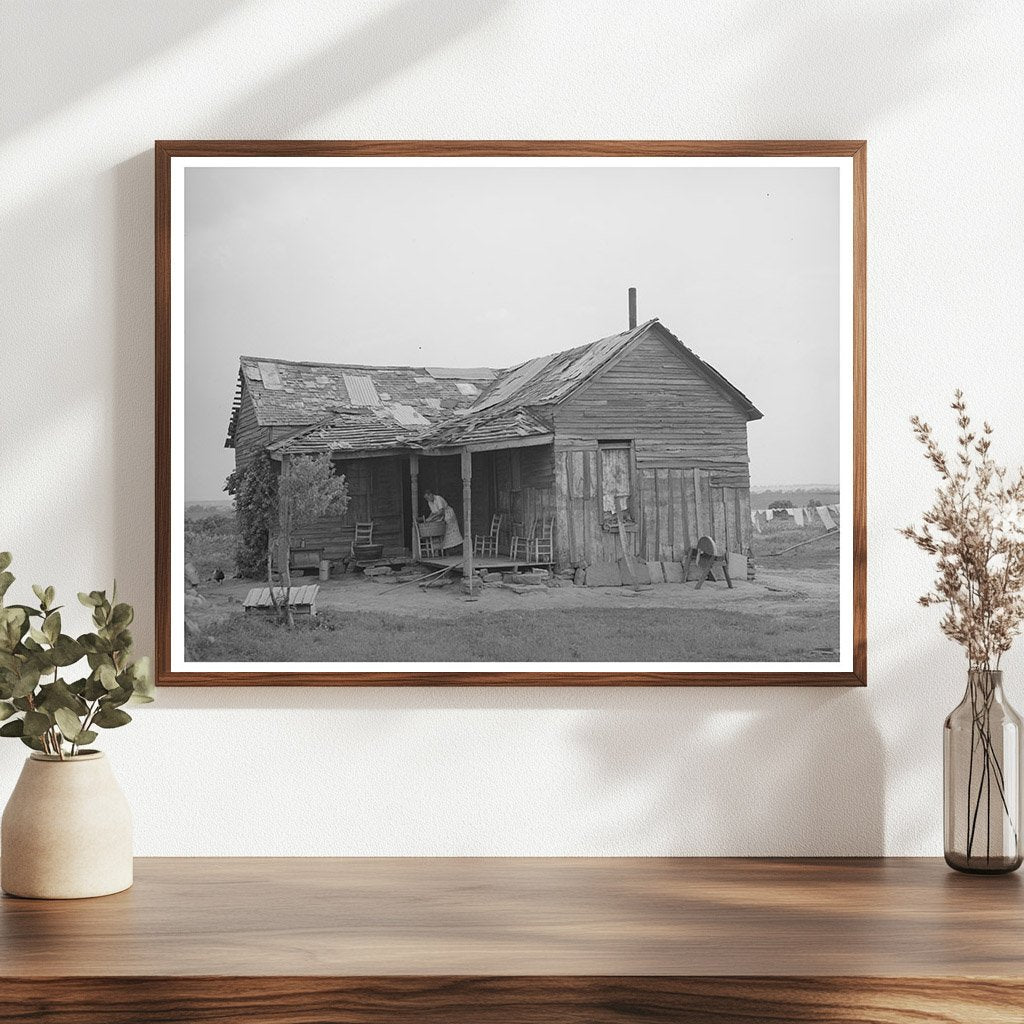 1939 Tenant Farmer House in Warner Oklahoma Vintage Photo