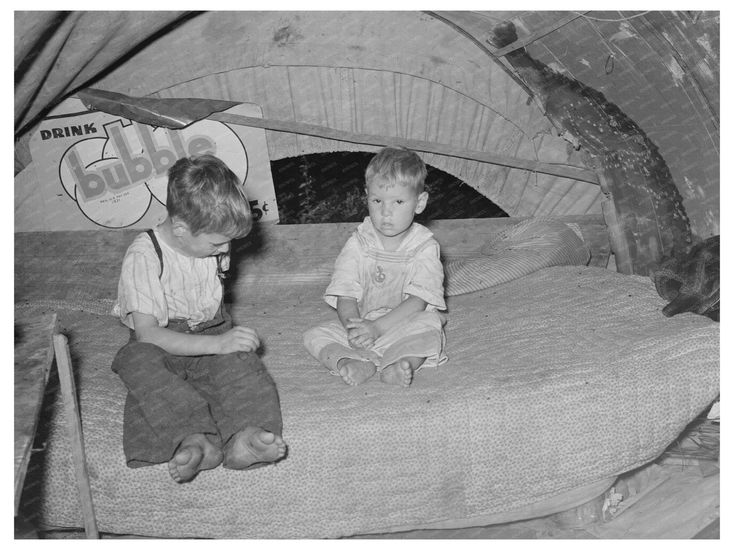 Migrant Children in Trailer Home Oklahoma June 1939