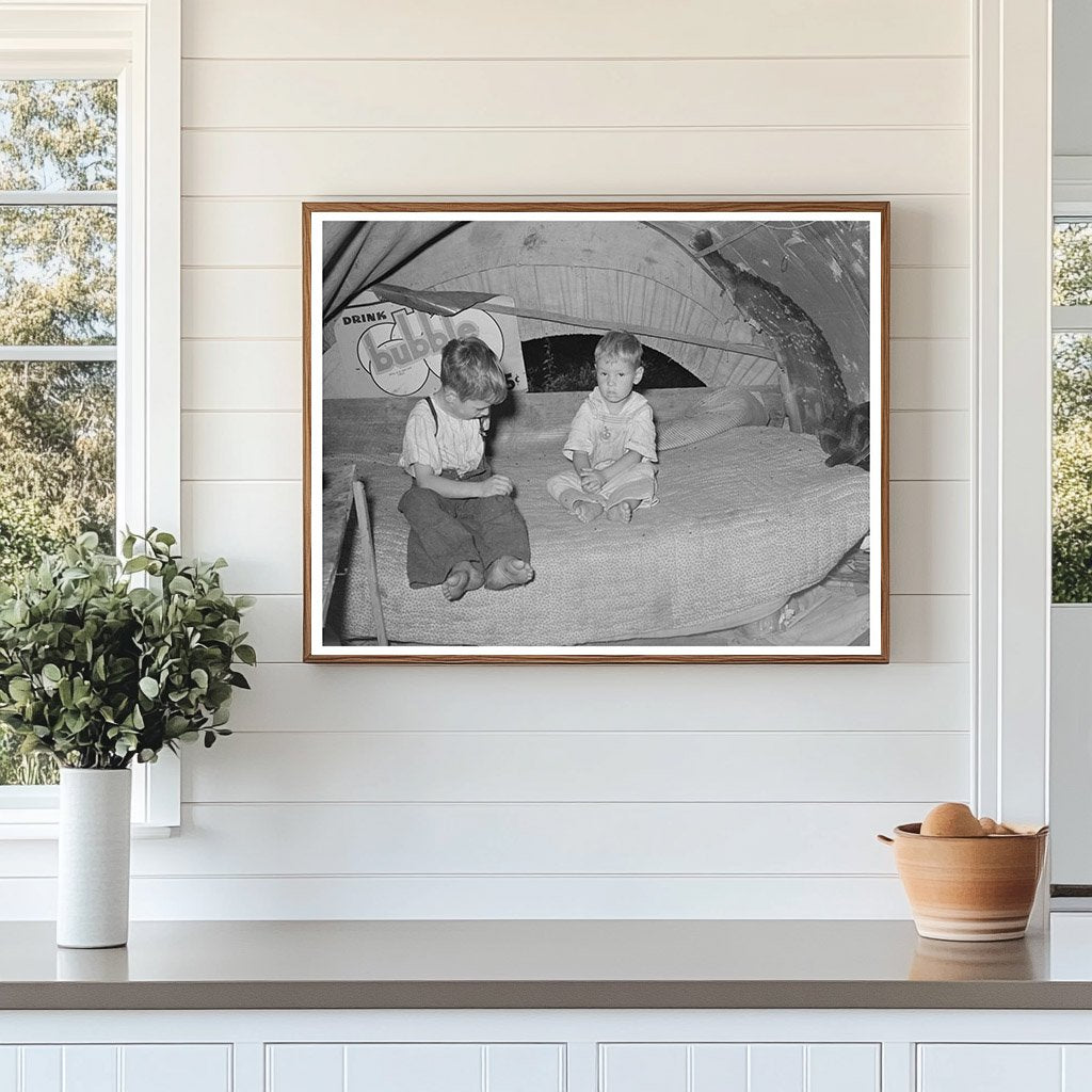 Migrant Children in Trailer Home Oklahoma June 1939