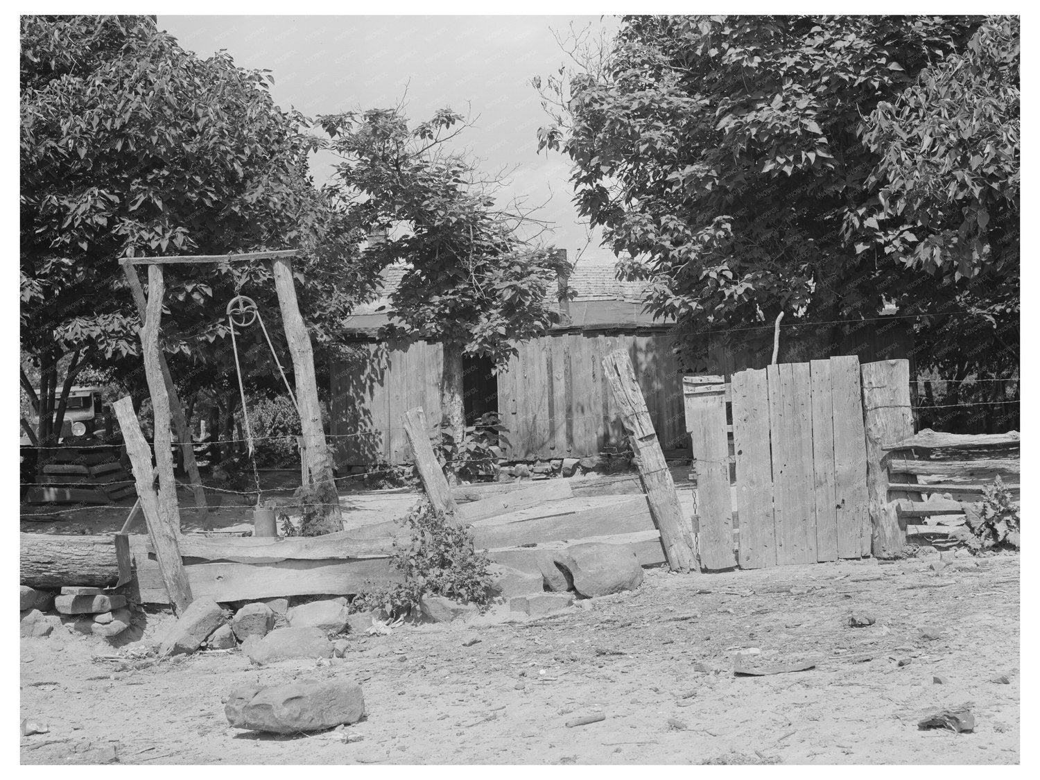 Indian Farmers Backyard McIntosh County Oklahoma 1939