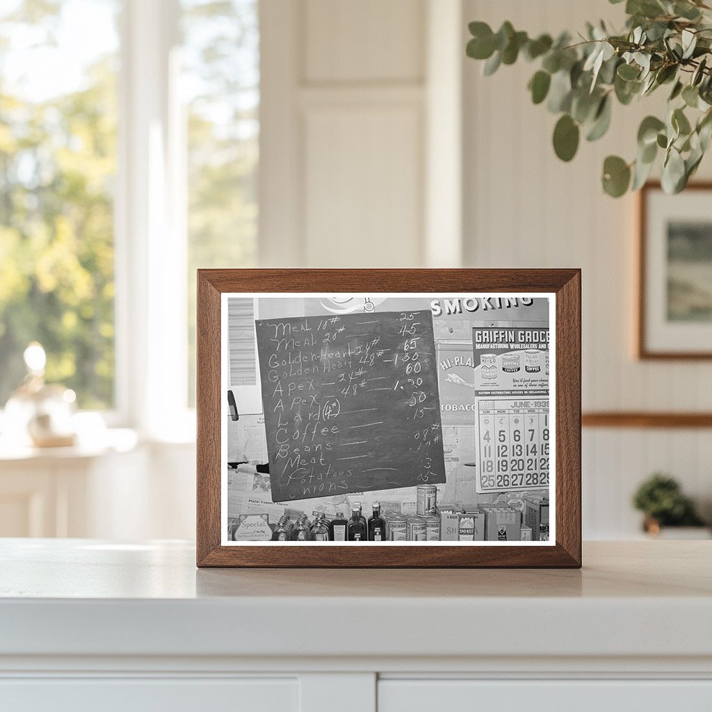 Wagoner County Oklahoma Farmers Price List June 1939