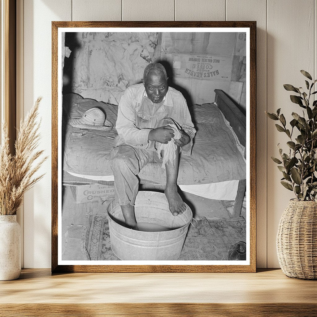 Agricultural Laborer Washing Feet Vian Oklahoma 1939