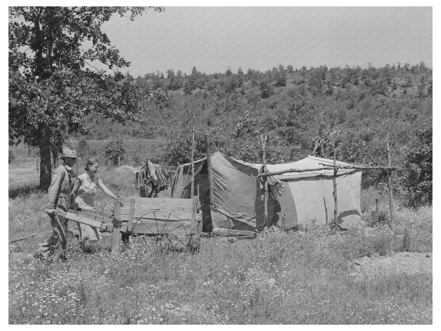 Migrant Laborers Camp near Vian Oklahoma June 1939