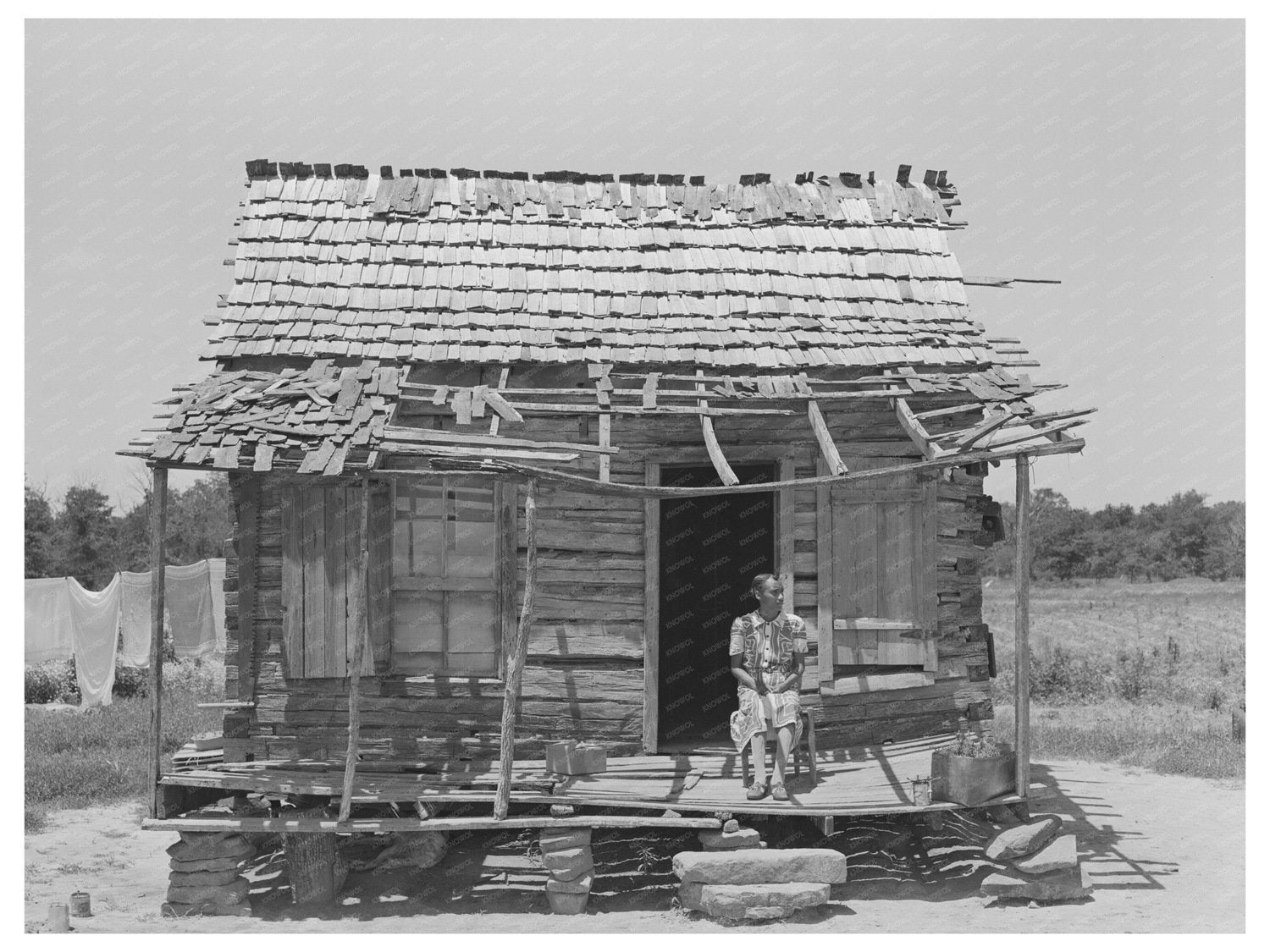 Vintage Home of Agricultural Laborers Vian Oklahoma 1939