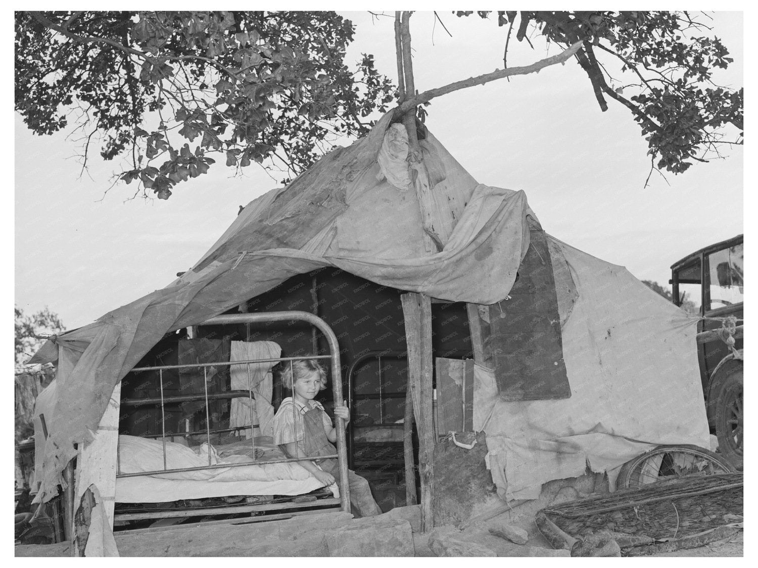 Vintage Home of Migrant Laborer in Oklahoma 1939