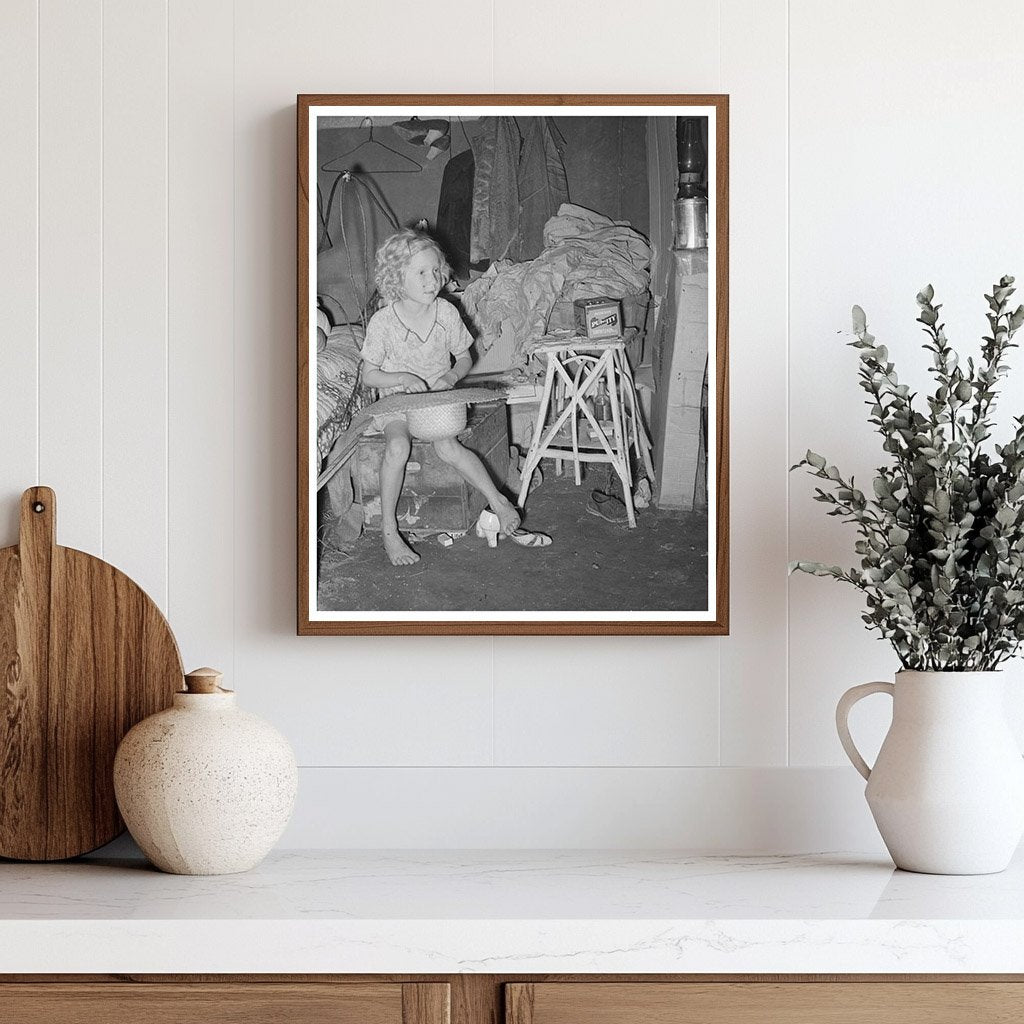 Child of Agricultural Day Laborer Tent Home Spiro 1939