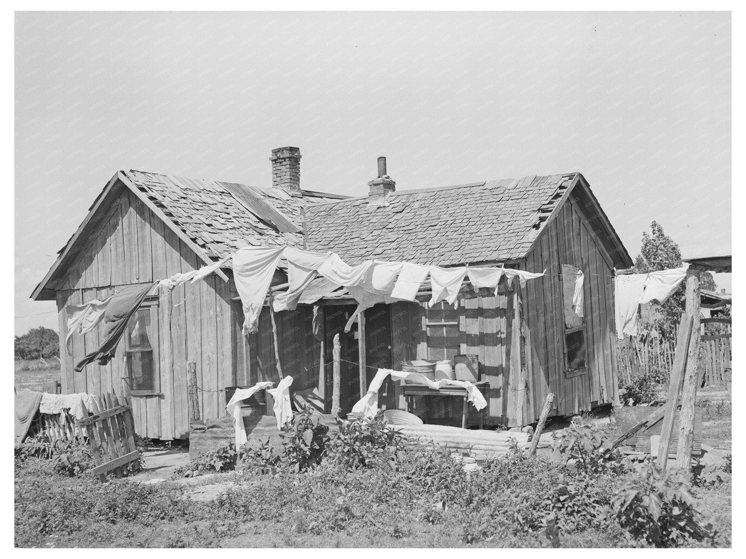 1939 Vintage Image of Agricultural Laborer Home Oklahoma