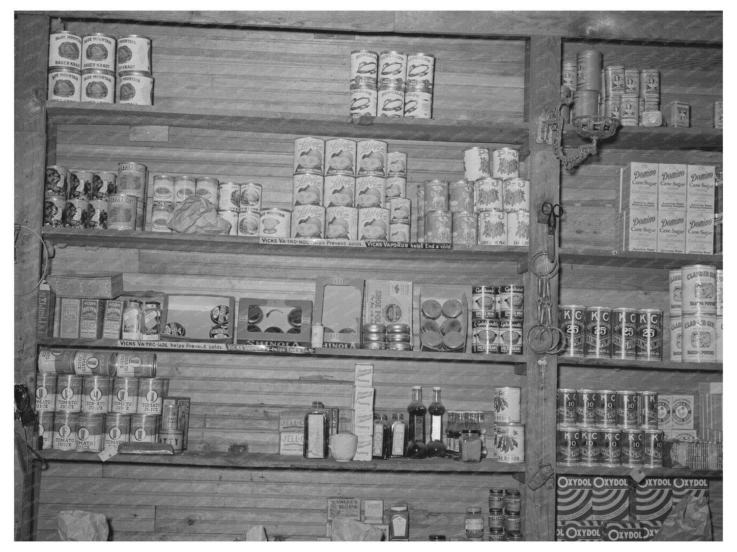 Grocery Store in Vian Oklahoma June 1939 Vintage Image