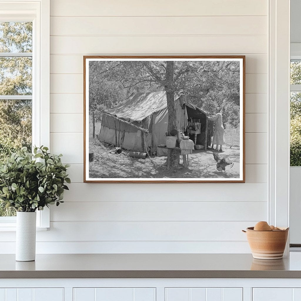 Elderly Couple Living in Tent Home Oklahoma 1939