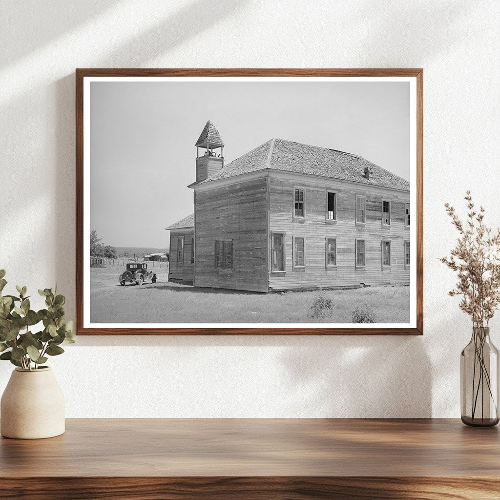 Vintage 1939 School Building in Akins Oklahoma