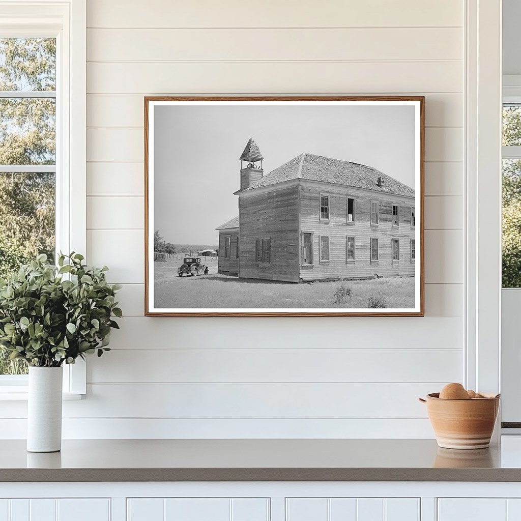 Vintage 1939 School Building in Akins Oklahoma