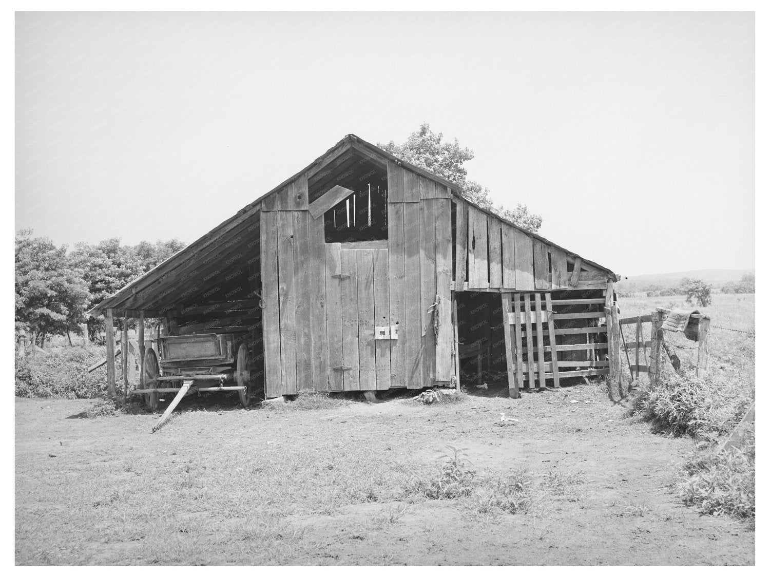 Sallisaw Oklahoma Barn WPA Roadwork June 1939
