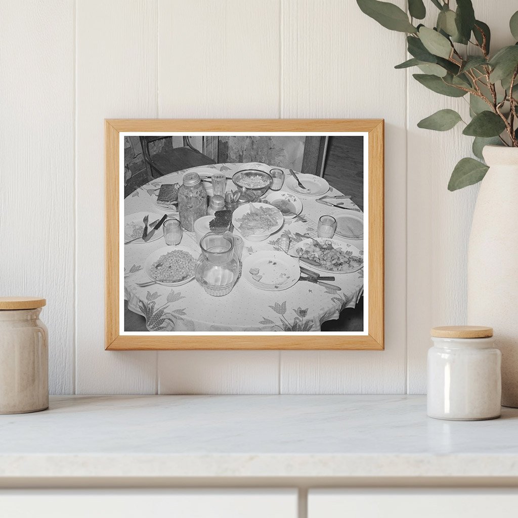 Dinner Table of Tenant Farm Family in Oklahoma 1939
