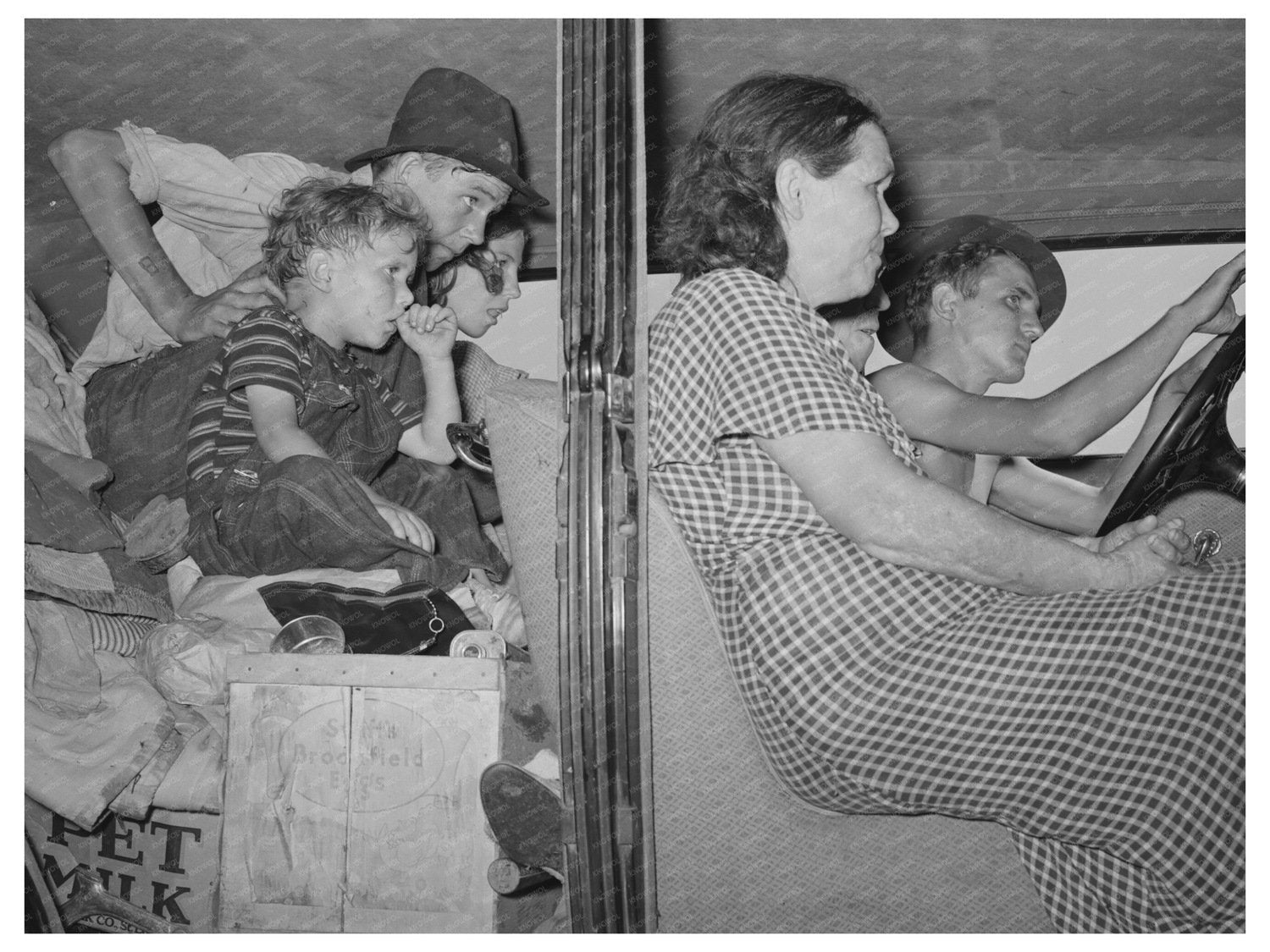 Migrant Workers in Automobile Muskogee Oklahoma June 1939