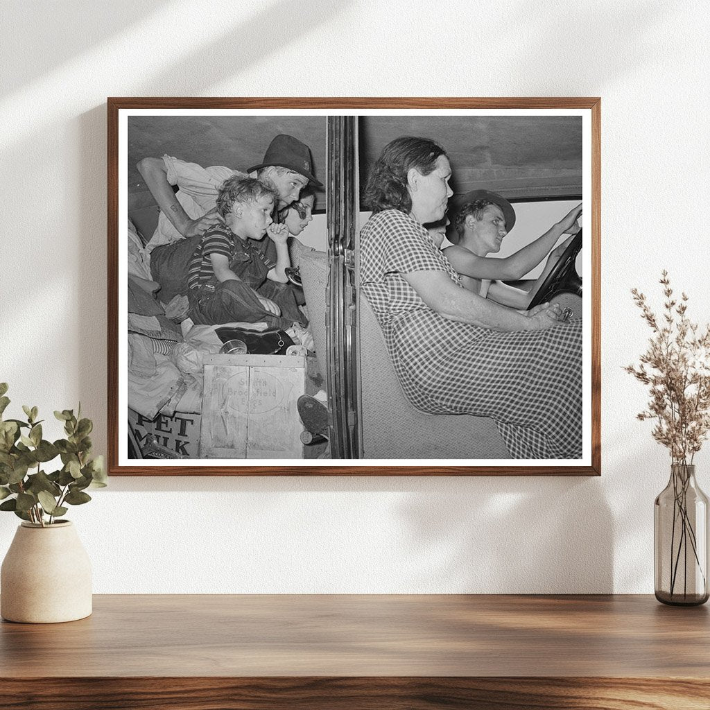 Migrant Workers in Automobile Muskogee Oklahoma June 1939