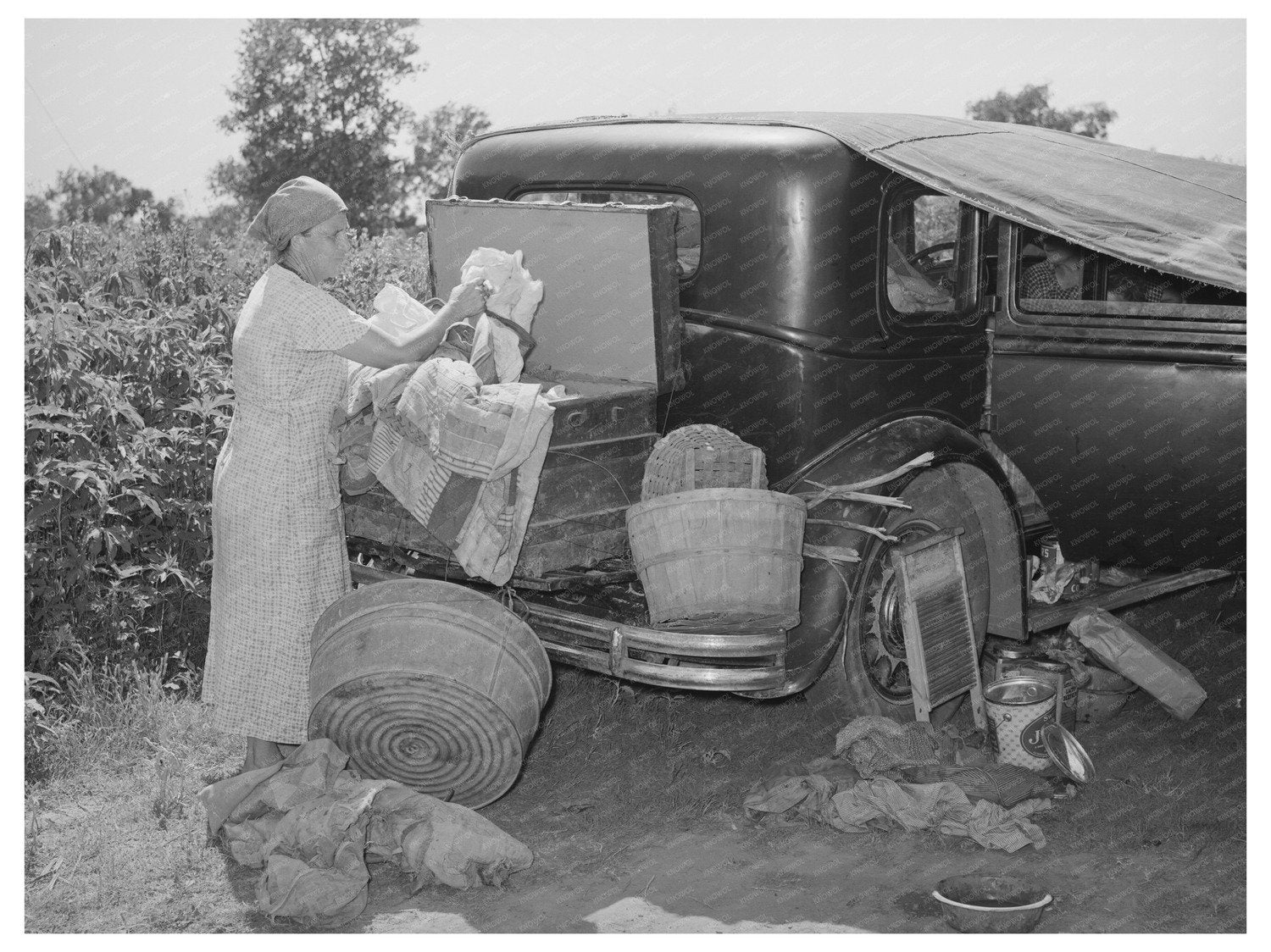 Migrant Family Belongings in Oklahoma June 1939