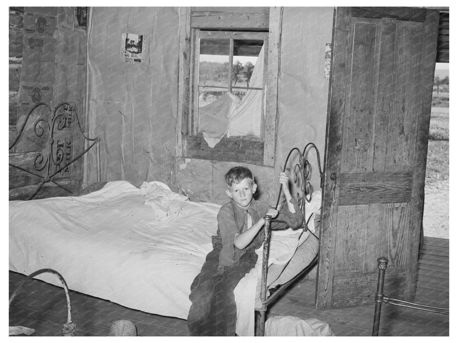 1939 Interior of Agricultural Laborer Home in Oklahoma