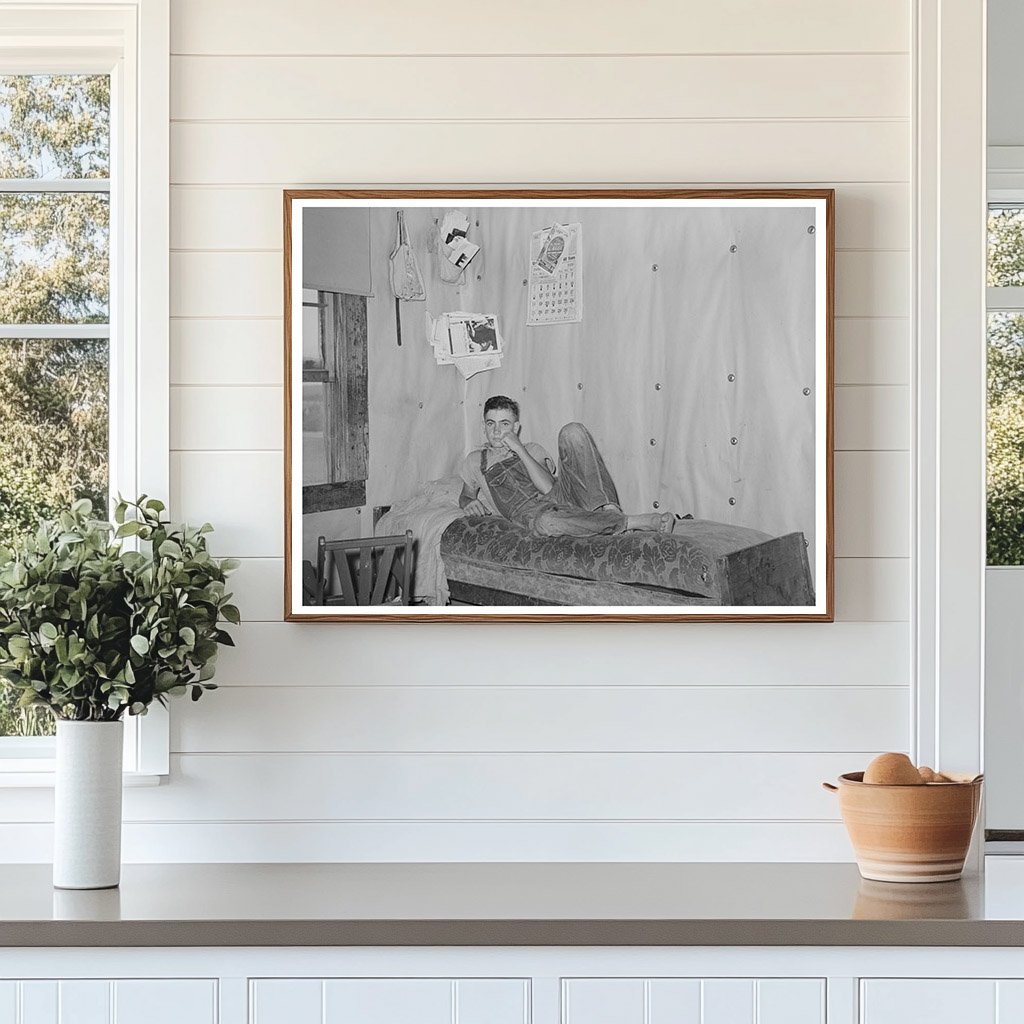Tenant Farmers Son Resting in Sallisaw Oklahoma 1939
