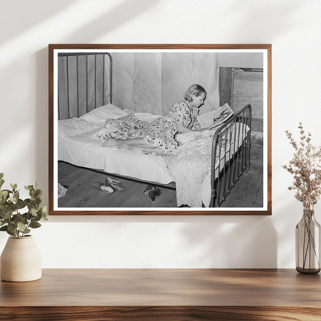 Daughter of Tenant Farmer Reading in Sallisaw 1939