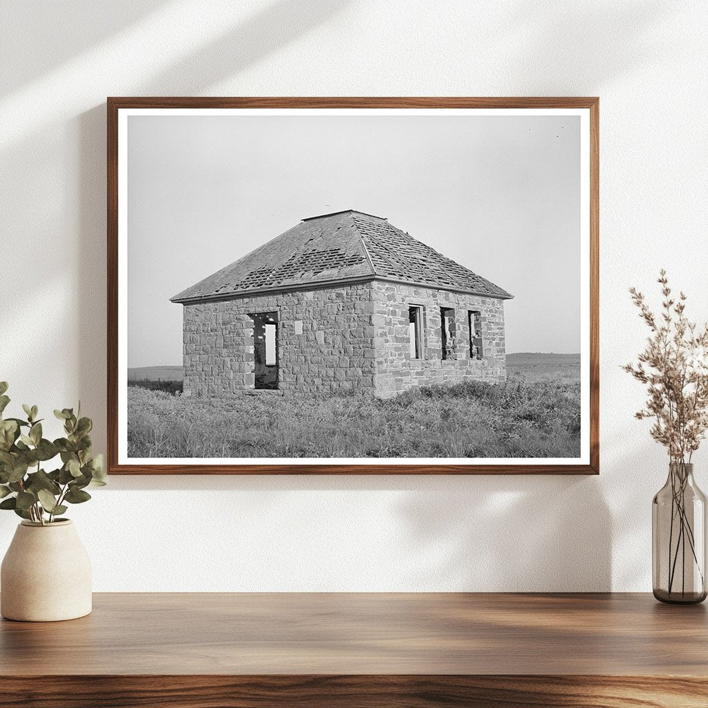 Abandoned Brick Schoolhouse McIntosh County Oklahoma 1939