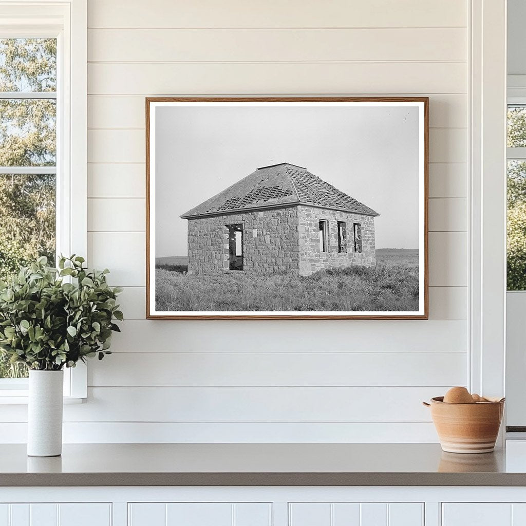 Abandoned Brick Schoolhouse McIntosh County Oklahoma 1939