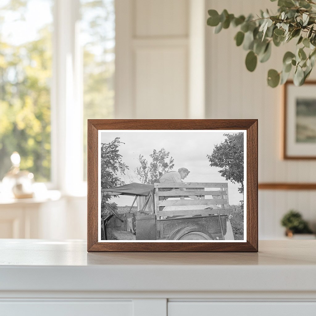 Migrant Family Prepares to Leave Oklahoma for California 1939